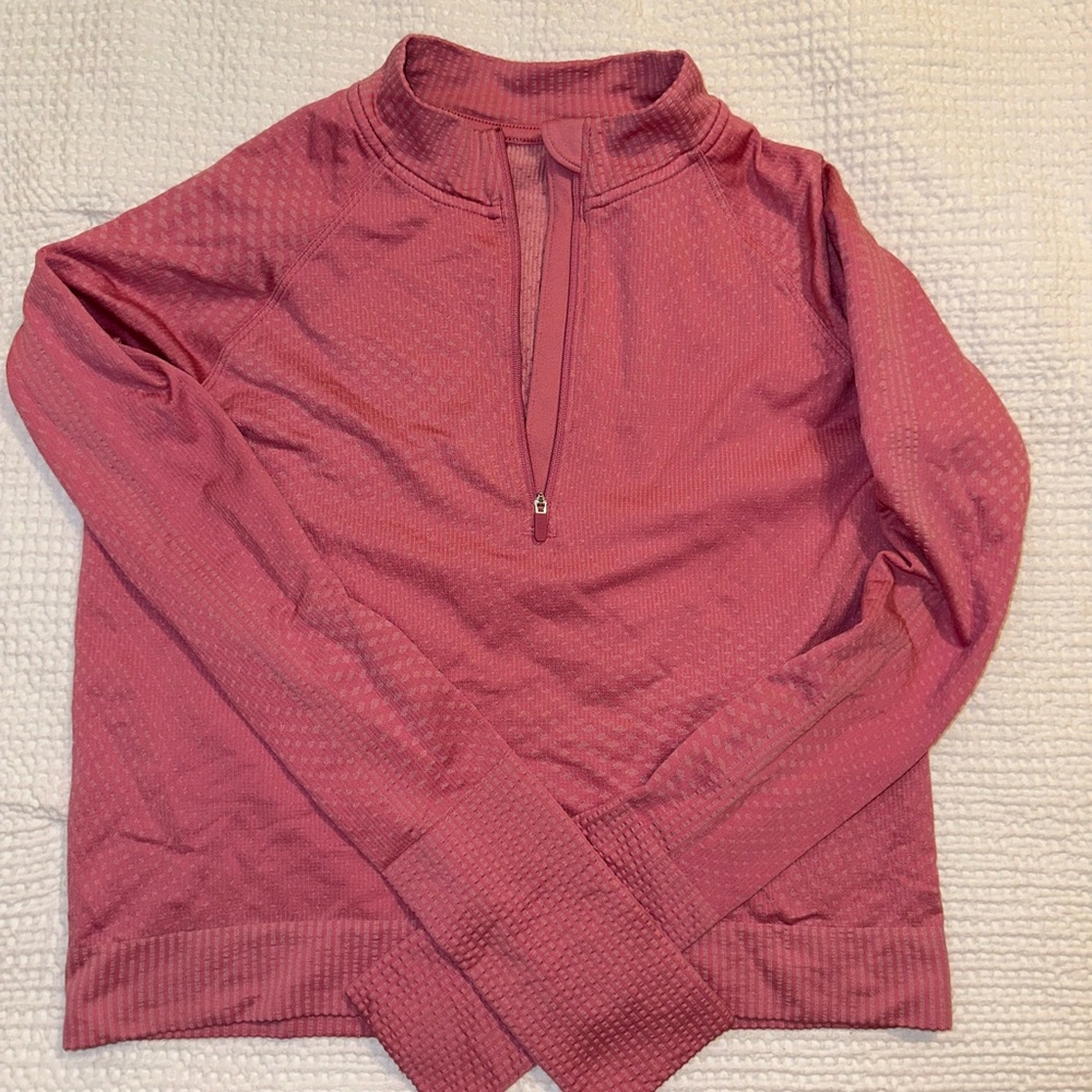 Women's Pink Lululemon Quarter-Zip Top